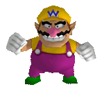 One of Wario's award animations from Mario Kart Wii