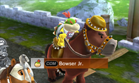 Bowser Jr. riding on a horse in Pro difficulty from Mario Sports Superstars