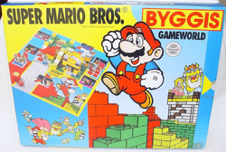 A set of buildable blocks themed after the Super Mario series manufactured by Byggis