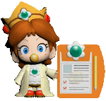 Animated image of Dr. Baby Daisy from Dr. Mario World