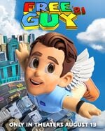 Promotional poster for the film Free Guy parodying the Super Mario 64 cover art