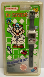 Dr. Mario in its original blister pack (front view)