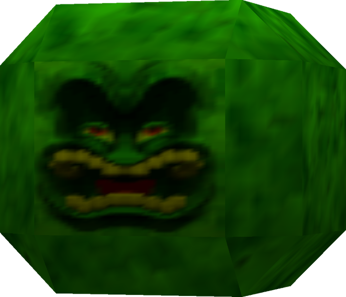 File:MK64 Thwomp green laugh model.png