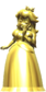 A golden statue of Peach from the ending of Step It Up in Mario Party 9