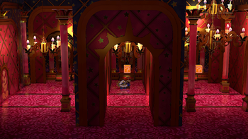 Fifteenth and sixteenth blocks in the Palace of Shadow in the remake of Paper Mario: The Thousand-Year Door for the Nintendo Switch.