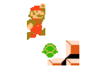 Mario performing the infinite 1-UP trick.
