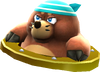 Model of a Monty from Super Mario Galaxy half-underground.