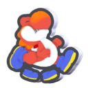 Fluttering Red Yoshi Standee from Super Mario Bros. Wonder