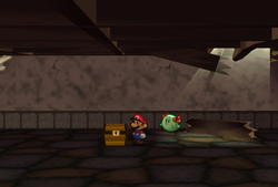 First Treasure Chest in Tubba Blubba's Castle of Paper Mario.