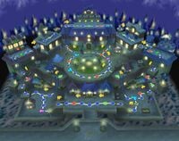 Faire Square at night in Mario Party 6