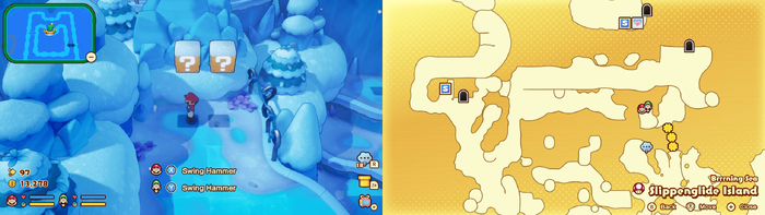 30th and 31st blocks in Slippenglide Island from Mario & Luigi: Brothership