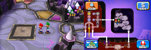 Location of the eighteenth and last beanhole in Neo Bowser Castle (Dream Team's version) and the last of the game.
