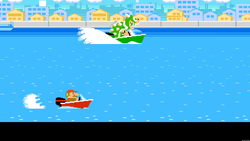 Sumida River Boat Ride minigame from Mario & Sonic at the Olympic Games Tokyo 2020