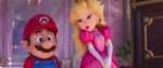 Peach telling Mario that the Toads are counting on them ("No pressure.")