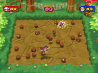 Wario ground pounding in Royal Rumpus from Mario Party 7