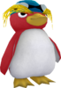 Rendered model of the leading Penguin Racer character from Sea Slide Galaxy in Super Mario Galaxy. The yellow plumage above his eyes is reminiscent of a rockhopper penguin.