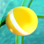 Squared screenshot of a "tennis" ball in Super Mario Galaxy.