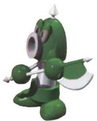 Artwork of Axem Green from Super Mario RPG: Legend of the Seven Stars