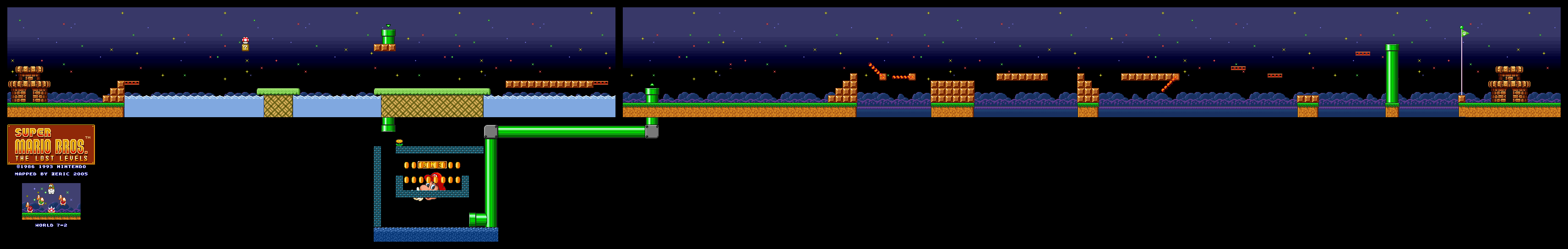 Map of World 7-2 (Super Mario All-Stars version)