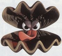 Artwork of a Clambo from Donkey Kong Country