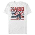 White T-shirt of Mario kicking a soccer ball distributed by Fifth Sun