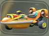 The orange Funky Dorrie in Mario Kart World