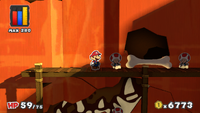 Mario near the Bone Thing in Marmalade Valley of Paper Mario: Color Splash.