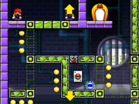 A screenshot of Room 4-5 from Mario vs. Donkey Kong 2: March of the Minis.