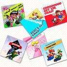 Thumbnail for a set of printable graduation day cards featuring Nintendo characters