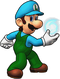 Sprite of Ice Luigi, from Puzzle & Dragons: Super Mario Bros. Edition.