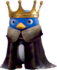Scan of penguin king cardboard toy, from French Happy Meal promotion for The Super Mario Bros. Movie