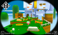 View from the Binoculars in World 2-1 form Super Mario 3D Land