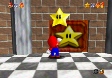 Mario about to open a Big Star Door.