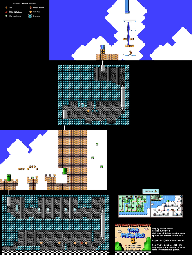 Map of World 5-Tower of Super Mario Bros. 3