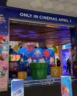 A stand at the Westfield Sydney mall in Sydney, Australia promoting The Super Mario Galaxy Movie
