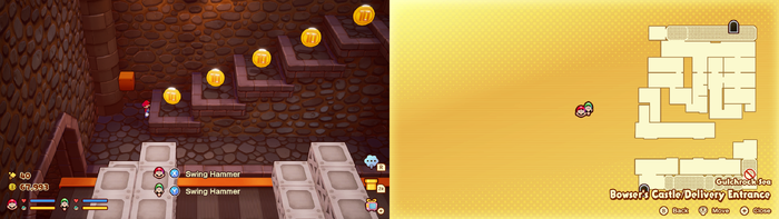 Mario near 9 10-Coins on Wayaway Island of Mario & Luigi: Brothership.