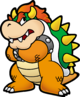 Bowser as he appears on Super Paper Mario's North American box art