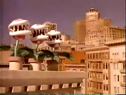 Claymation Piranha Plants in a commercial for Super Mario RPG
