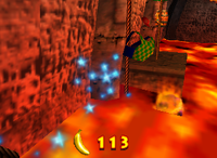 A Bonus Barrel for Chunky Kong on DK Isles.