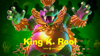 Title card for King K. Rool in Donkey Kong Bananza