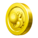 Item roulette artwork for a coin as it appears on Yoshi's Island in Mario Kart 8 Deluxe. They resemble coins as they appear throughout the Yoshi's Island series.
