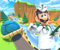 The course icon of the R variant with Dr. Luigi