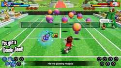 A screenshot from Mario Tennis Fever