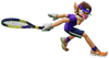 Artwork of Waluigi from Mario Tennis Fever
