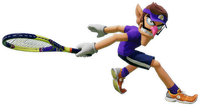 Artwork of Waluigi from Mario Tennis Fever