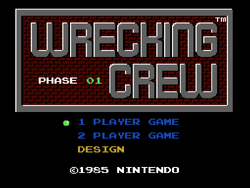 The banner image for Wrecking Crew on Nintendo Music.