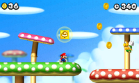 Screenshot of an Assist Block in New Super Mario Bros. 2