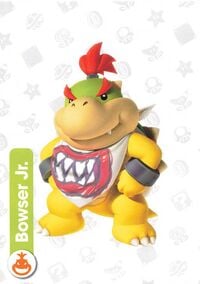 Bowser Jr. character card from the Super Mario Trading Card Collection