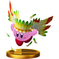 Wing Kirby's trophy render from Super Smash Bros. for Wii U