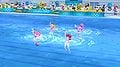 Peach, Daisy, Amy and Blaze competing in Synchronized Swimming.